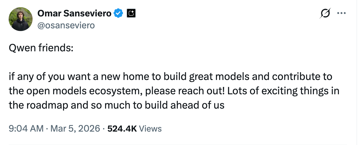 Google DeepMind 向 Qwen 团队抛出橄榄枝